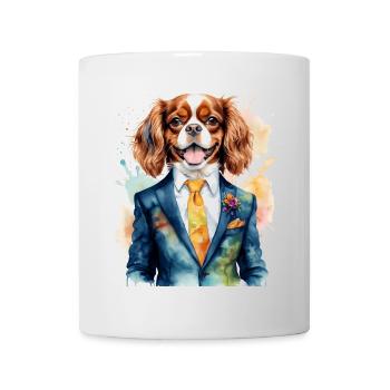 Cavalier King Charles Spaniel Costume Imprimé Chien - Mug blanc - blanc - Devant