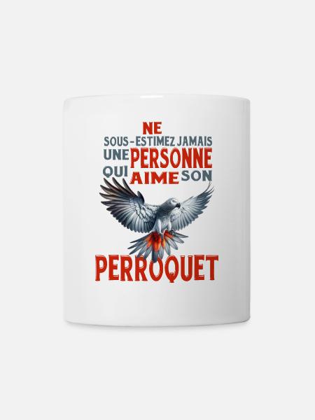 Perroquet t-shirt - Mug blanc - blanc