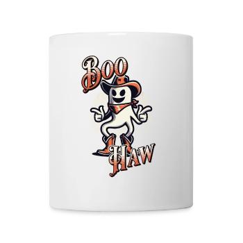 Funny Cowboy Ghost Says Boo Haw Halloween - Mug - white - Front
