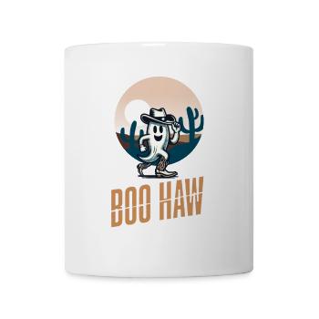 Funny Cowboy Ghost Says Boo Haw Halloween - Mug - white - Front