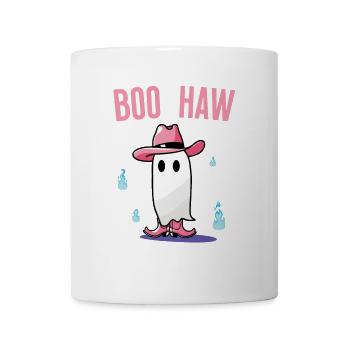 Cute Cowboy Ghost Says Boo Haw - Mug - white - Front