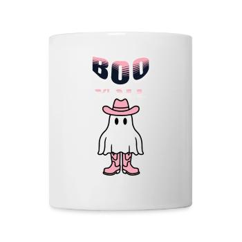 Boo y’all Cowboy Fille Fantômes Bonne humeur Rétro - Mug blanc - blanc - Devant