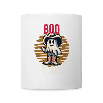 Boo Y'all Cowboy Ghosts Good Mood Ghosts - Mug - white - Front