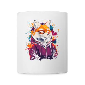 Hip Hop Fuchs Vintage Urban Streetwear - Tasse - Weiß - Vorne