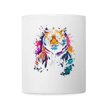 Hip Hop Tiger Vintage Urban Streetwear - Mug - white - Front