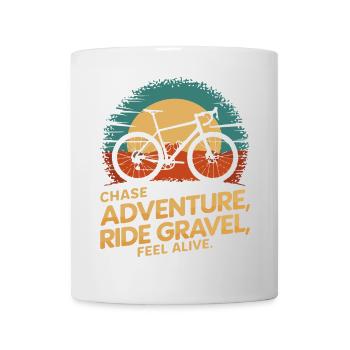 Retro Mountain Bicycle Adventure Tee - Mug - white - Front
