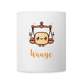 Waage Sternzeichen Astrologie Geschenk - Tasse - Weiß - Vorne
