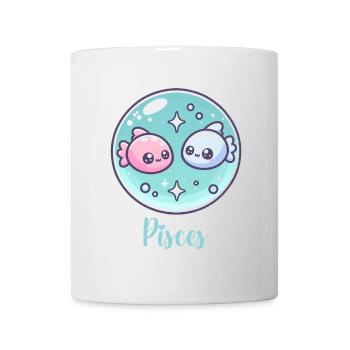 Doux Poissons Zodiaque Astrologie Cadeau - Mug blanc - blanc - Devant