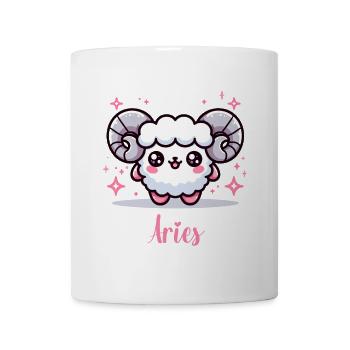 Doux cadeau d’astrologie du zodiaque Bélier - Mug blanc - blanc - Devant