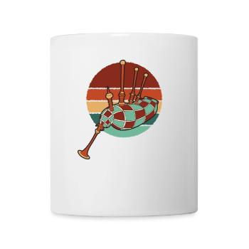 Retro Dudelsack Unterricht Blasrohr Great Highland - Tasse - Weiß - Vorne