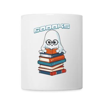 Cute Book Lover Ghost Funny Saying - Mug - white - Front