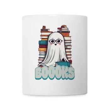 Cute Book Lover Ghost - Mug - white - Front