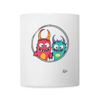 Drôles d’amis monstres - Mug blanc - blanc - Devant