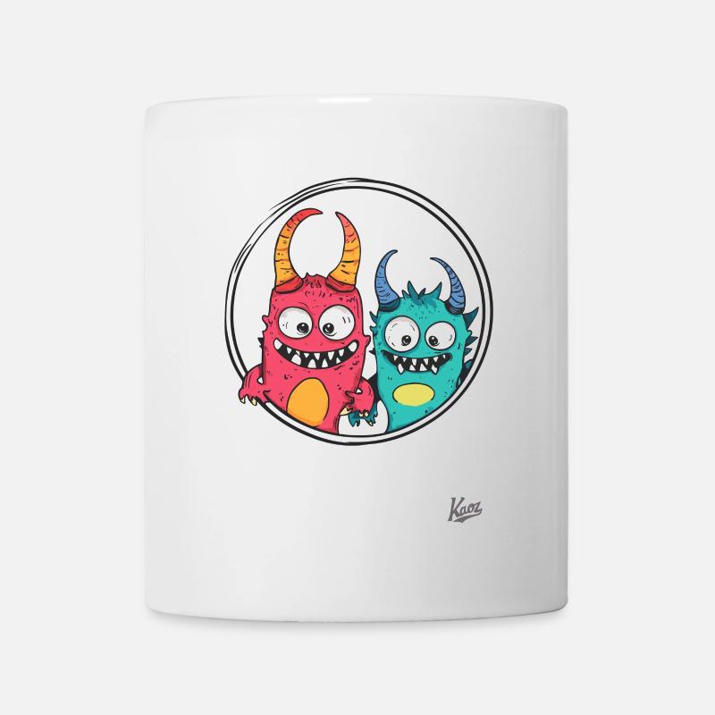 Lustige Monster-Freunde - Tasse - Weiß