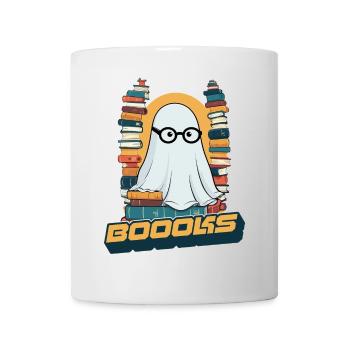 FunnyCute Book Lover Ghost Says Boook - Mug - white - Front