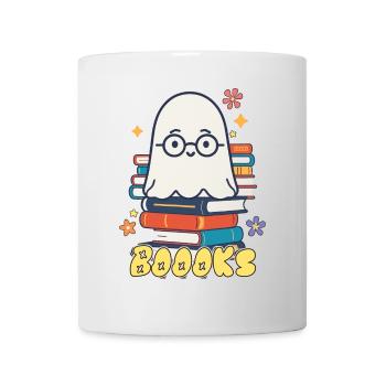 Cute Book Lover Ghost - Mug - white - Front