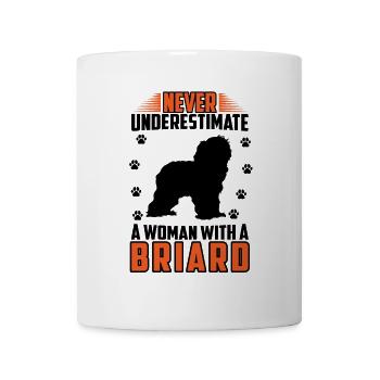 Woman with Briard Berger de Brie - Mug - white - Front