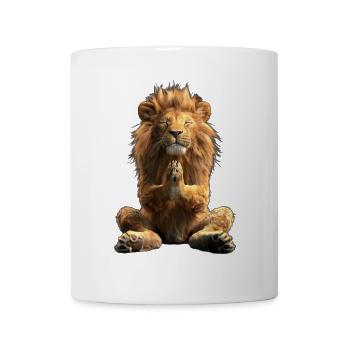 Löwe - Tasse - Weiß - Vorne