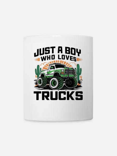 Just a boy who loves Trucks Cars - Tasse - Weiß