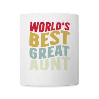 World's Best Great Aunt Retro Colorful - Tasse - Weiß - Vorne