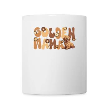 Golden Retriver Groovy Golden Mama - Mug blanc - blanc - Devant