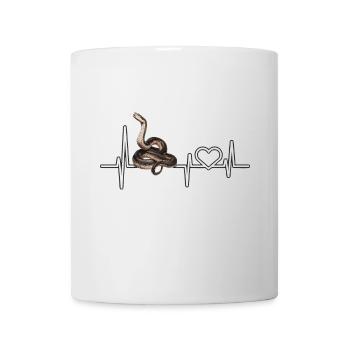 Schlange - Tasse - Weiß - Vorne