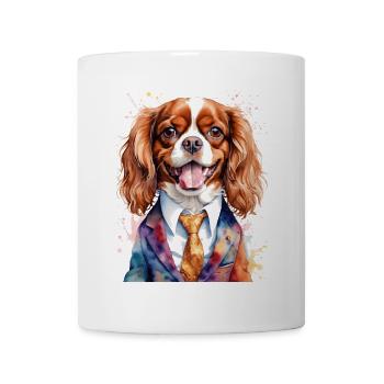 Cavalier King Charles Spaniel Costume Imprimé Chien - Mug blanc - blanc - Devant
