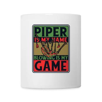 Piper est mon nom, souffler est mon jeu sarbacane - Mug blanc - blanc - Devant