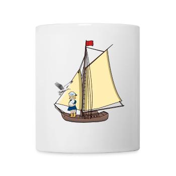 Bateau Navires Voilier Voilier Bateau Bateaux Enfant - Mug blanc - blanc - Devant