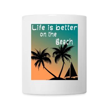 Life is better on the Beach - Tasse - Weiß - Vorne