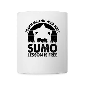 Touch me and your first Sumo lesson is free - Sumo - Mug - white - Front