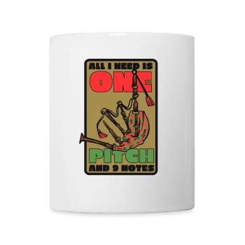 Alles, was ich brauche, ist eine Tonhöhe und 9 Noten Blasrohr - Tasse - Weiß - Vorne