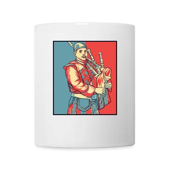 Dudelsackspieler Portrait Great Highland Dudelsack Unterricht - Tasse - Weiß - Vorne