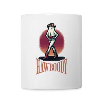 cowboy fille fantôme drôle disant HawBoody - Mug blanc - blanc - Devant
