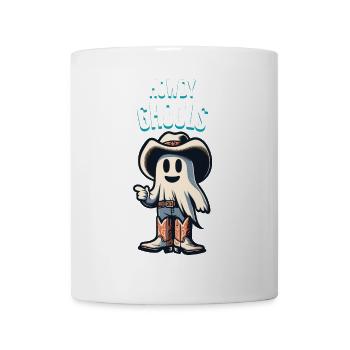 Drôle de fantôme de cow-boy accueille les filles - Mug blanc - blanc - Devant