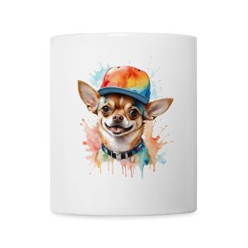 Chihuahua Snapback Cap Dog Funny Design Print - Mug - white - Front