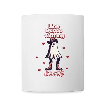 Lustiges Cowboy Mit Boots Line Dance Gespenst - Tasse - Weiß - Vorne