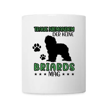 Briard ne fait confiance à personne Berger de Brie - Mug blanc - blanc - Devant