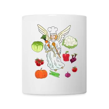 Angel Heavenly Cooking Légumes Cuisine Chefs - Mug blanc - blanc - Devant