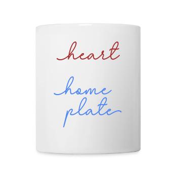 Mein Herz ist hinter dem Schlagmal - Tasse - Weiß - Vorne