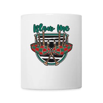 Blow Me Dudelsack Unterricht Blasrohr Great Highland - Tasse - Weiß - Vorne