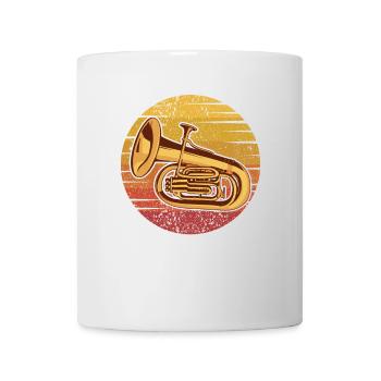 Instrument rétro Euphoniste Euphoniste Joueur Euphoniumiste - Mug blanc - blanc - Devant