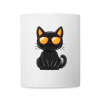 Chat Halloween Chat Cool - Mug blanc - blanc - Devant
