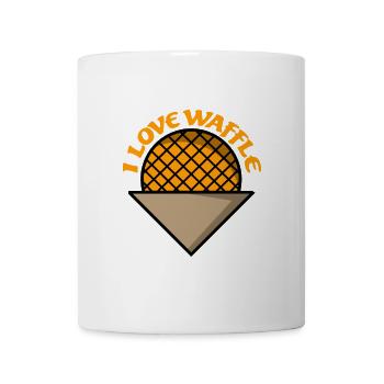 Waffle design: Discover the love of breakfast - Mug - white - Front