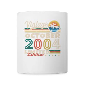 Oktober 2004 Vintage Geburtstagsgeschenk - Tasse - Weiß - Vorne
