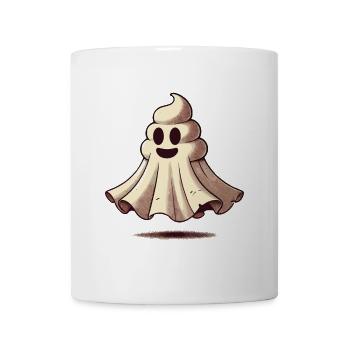 Funny Poop Pile Ghost Bull Sheet Poop - Mug - white - Front