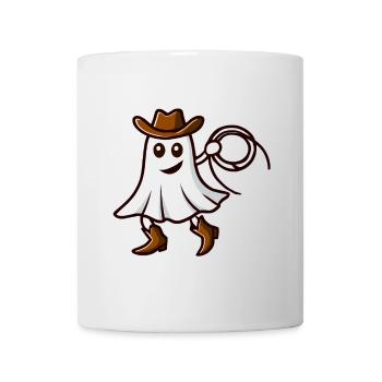 Cowboy Ghost Funny Halloween Design - Mug - white - Front