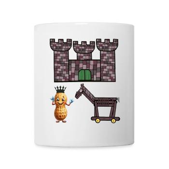 Peanut Medieval Castle King Horse Castle Child - Mug - white - Front