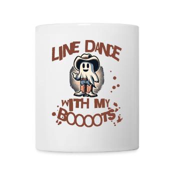 Cowboy Mit Boots Line Dance Gespenst - Tasse - Weiß - Vorne
