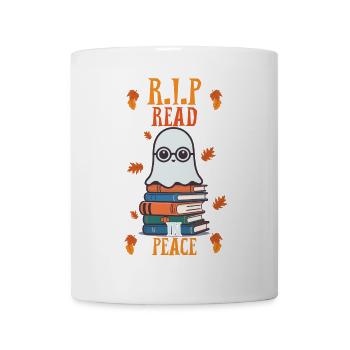 Read In Peace Cute Book Lover Ghost - Mug - white - Front